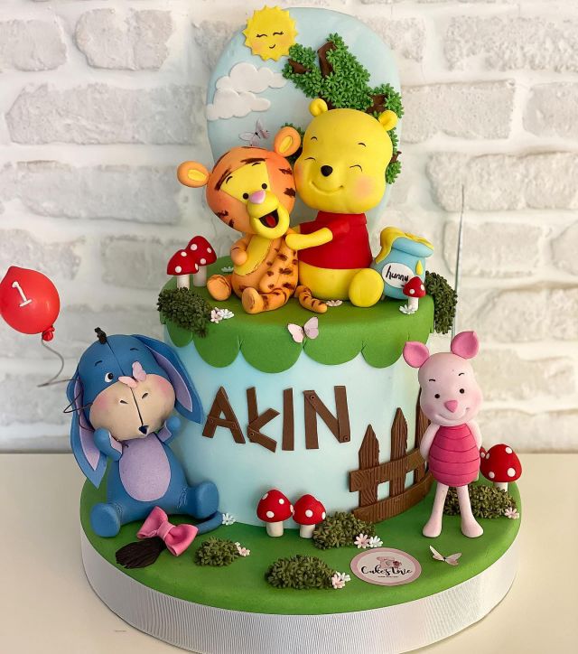 🐬4️⃣💕#28ëkîmm Happy Birthday Akın 🍯 #winniethepoohcake #cakeslove ❤️